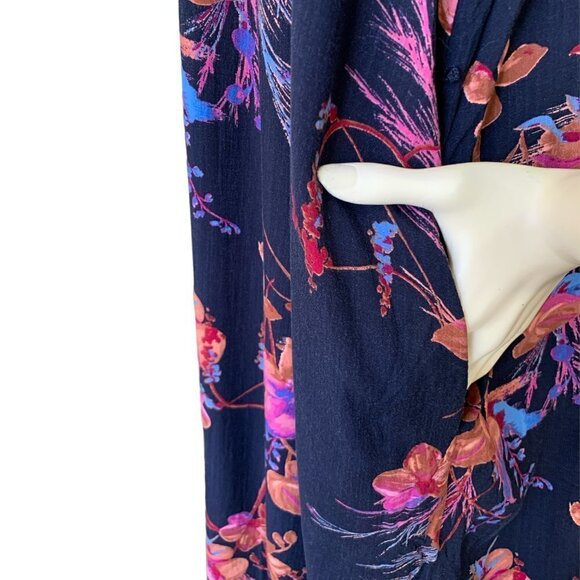 A New Day Smocked Sleeveless Floral Maxi Dress Sz XXL/2XL #106E - Picture 6 of 8